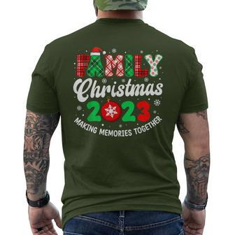 Family Christmas 2023 Matching Squad Xmas Santa Elf Men's T-shirt Back Print | Mazezy