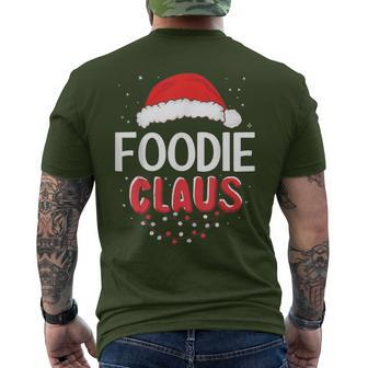Foodie Santa Claus Christmas Matching Costume Men's T-shirt Back Print - Monsterry