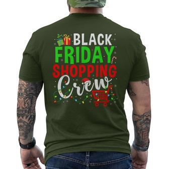 Friday Shopping Crew Christmas Lights Black Shopping Family Men's T-shirt Back Print - Monsterry AU