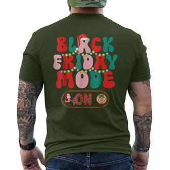 Friday Shopping Crew Mode On Christmas Black Shopping Family Men's T-shirt Back Print - Seseable