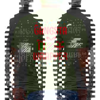 Christmas Gangsta Wrapper Men's T-shirt Back Print - Thegiftio