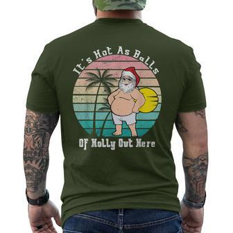 Christmas In July Hot As Balls Santa Summer Party Men's T-shirt Back Print - Monsterry AU