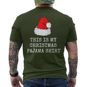 Christmas Pajama Nigh Or Holiday Sleepwear Men's T-shirt Back Print - Monsterry