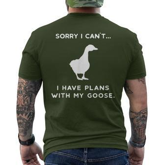 Goose Outfit Geese Poultry Farm Xmas Party Christmas Men's T-shirt Back Print - Seseable