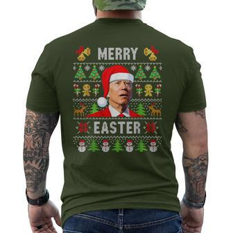 Joe Biden Happy Easter Ugly Christmas Sweater Men's T-shirt Back Print | Mazezy