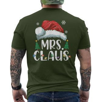Mrs Claus Santa Christmas Matching Couple Pajama Men's T-shirt Back Print - Seseable