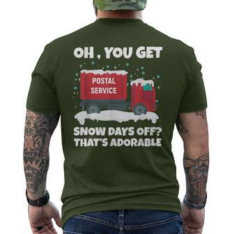 Postal Worker Christmas Joke Mailman Men's T-shirt Back Print - Thegiftio UK