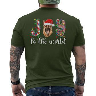 German Shepherd Christmas German Shepherd Xmas Party Men's T-shirt Back Print - Thegiftio UK