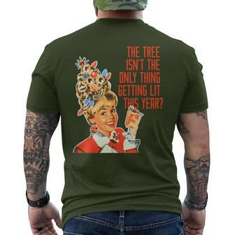 Getting Lit This Year Christmas Party Tree Men's T-shirt Back Print - Monsterry UK