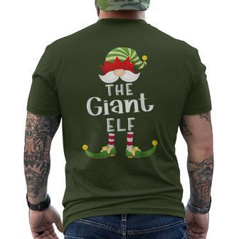Giant Elf Group Christmas Pajama Party Men's T-shirt Back Print - Seseable