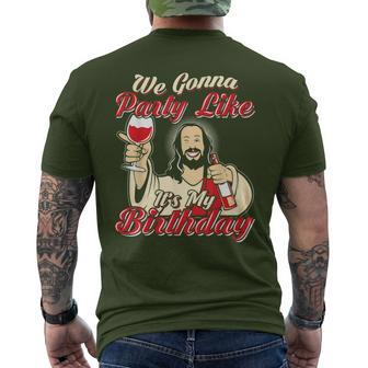 We Gonna Party Like It's My Birthday Christmas Men's T-shirt Back Print - Monsterry DE