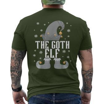 The Goth Elf Matching Family Group Christmas Party Pajama Men's T-shirt Back Print - Monsterry AU