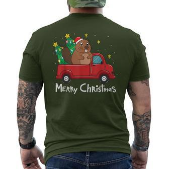 Groundhog Christmas Ornament Truck Tree Xmas Men's T-shirt Back Print | Mazezy UK