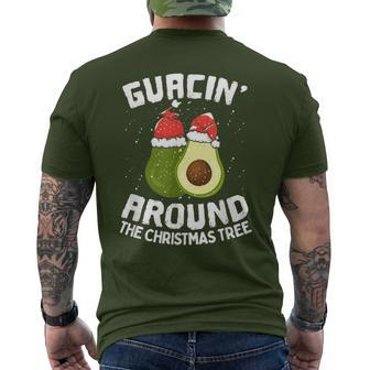 Guacin´ Around The Christmas Tree Avocado Fruit Guac Xmas Men's T-shirt Back Print - Monsterry