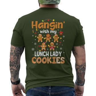 Hangin With My Lunch Lady Cookies Gingerbread Christmas Men's T-shirt Back Print | Mazezy