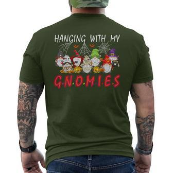 Hanging With My Gnomies Christmas Costume Halloween Gnomes Men's T-shirt Back Print - Seseable