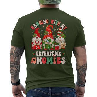 Hanging With My Orthopedic Gnomies Christmas Rn Ortho Nurse Men's T-shirt Back Print - Seseable