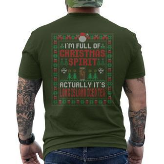 I'm Full Of Christmas Spirit Long Island Iced Tea Cocktail Men's T-shirt Back Print - Monsterry UK