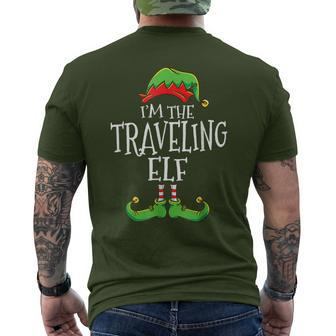 I'm The Traveling Elf Family Matching Christmas Pajama Men's T-shirt Back Print - Thegiftio UK