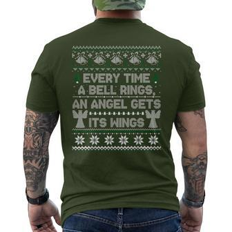 It's A Wonderful Life Every Time A Bell Rings Ugly Sweater Men's T-shirt Back Print - Thegiftio UK