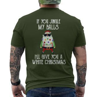 If You Jingle My Balls I'll Give You A White Christmas Santa Men's T-shirt Back Print - Monsterry AU