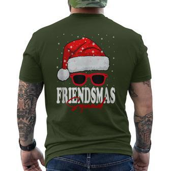 Jolly Friendsmas Squad Christmas Santa Hat Matching Friends Men's T-shirt Back Print | Mazezy