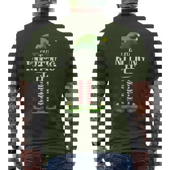 Knitting Elf Matching Family Group Christmas Party Men's T-shirt Back Print - Monsterry