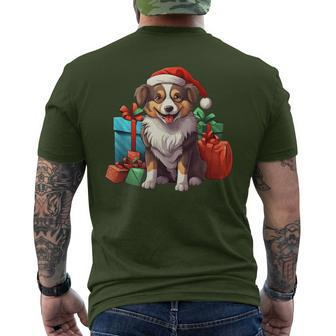 Lapponian Herder Christmas Cute Dog Puppy Lovers Men's T-shirt Back Print | Mazezy