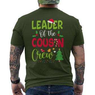 Leader Of The Cousin Crew Christmas Family Xmas Men's T-shirt Back Print - Thegiftio UK