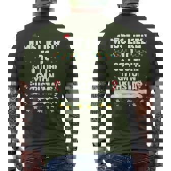 Most Likely To Go To The Gym On Christmas Family Matching Men's T-shirt Back Print - Monsterry
