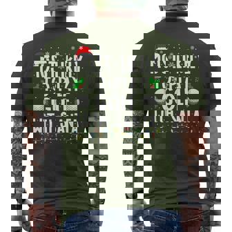 Most Likely To Play Golf With Santa Family Christmas Men's T-shirt Back Print - Thegiftio