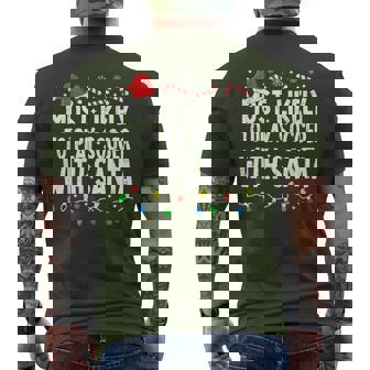 Most Likely To Play Soccer With Santa Matching Christmas Men's T-shirt Back Print - Thegiftio