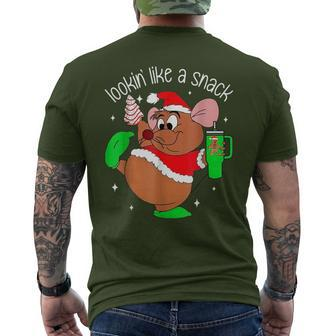 Out Here Looking Like A Snack Mouse Christmas Men's T-shirt Back Print - Seseable