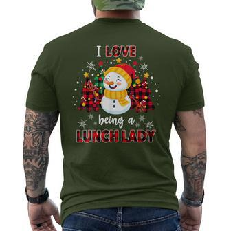 I Love Being A Lunch Lady Cafeteria Christmas Xmas Santa Men's T-shirt Back Print - Monsterry AU