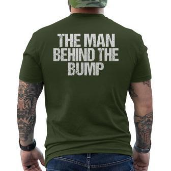 Man Behind The Bump Pregnancy Announcement Christmas Men's T-shirt Back Print - Monsterry
