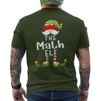 Math Elf Group Christmas Pajama Party Men's T-shirt Back Print - Monsterry AU