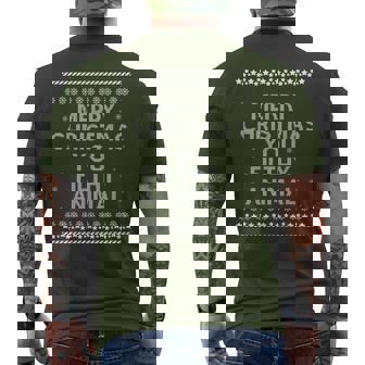 Merry Christmas You Filthy Animal Holiday Men's T-shirt Back Print - Thegiftio