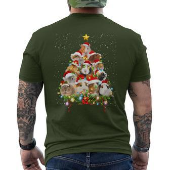 Merry Christmas Guinea Pig Christmas Ornament Tree Santa Men's T-shirt Back Print - Thegiftio UK