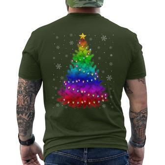 Merry Christmas Lgbt Community Xmas Tree Gay Men's T-shirt Back Print - Thegiftio UK