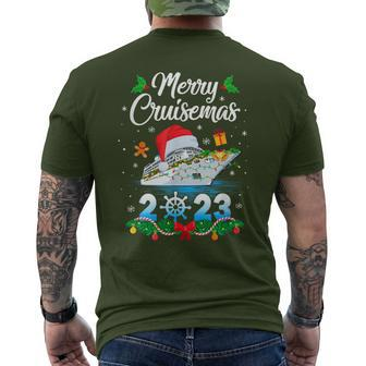 Merry Cruisemas 2023 Christmas Santa Reindeer Cruise Ship Men's T-shirt Back Print | Mazezy