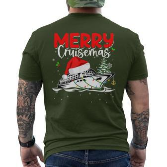 Merry Cruisemas Cruise Ship Family Christmas Pjs Matching Men's T-shirt Back Print | Mazezy