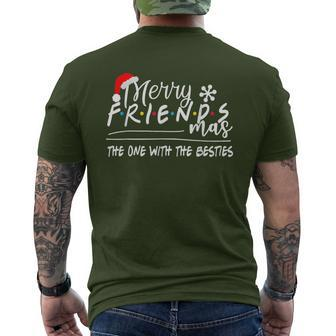 Merry Friendsmas The One With The Besties Christmas Friends Men's T-shirt Back Print - Monsterry CA