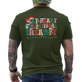 Very Merry Occupational Therapy Ot Squad Christmas Men's T-shirt Back Print - Seseable