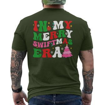 In My Merry Swiftmas Era Christmas Tree Snowflake Xmas Men's T-shirt Back Print - Monsterry