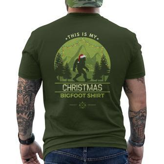 Merry Xmas Bigfoot Santa Squatch Christmas Yeti Men's T-shirt Back Print - Thegiftio UK