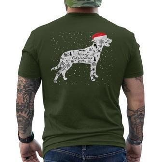 Merry Xmas Estonian Hound Dog Christmas Men's T-shirt Back Print | Mazezy