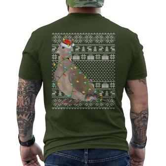 Mourning Dove Bird Lover Santa Ugly Mourning Dove Christmas Men's T-shirt Back Print | Mazezy