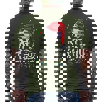Mr And Mrs Claus Couples Matching Christmas Pajamas Santa Men's T-shirt Back Print - Seseable