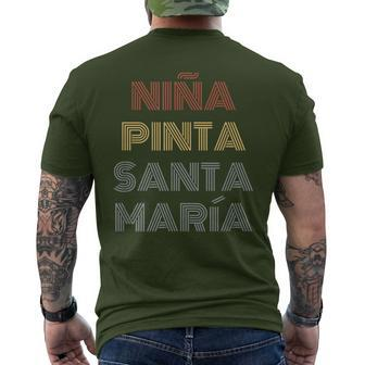 Niña Pinta Santa Maria History Christopher Columbus Day Men's T-shirt Back Print | Mazezy UK