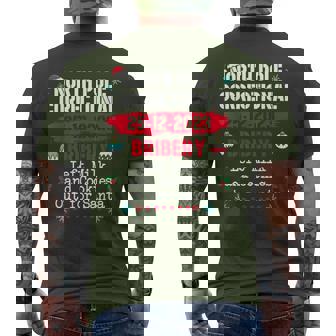 North Pole Correctional Bribery Left Milk Cookies For Santa Men's T-shirt Back Print - Thegiftio